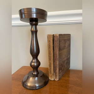 Bronze Color Metal Pillar‎ Candle Holder